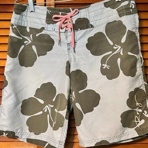 Roxy Junior Hibiscus Board Shorts - Size 7 - CB23009